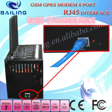 High Quality GSM Modem Pool 8 Port Based on Wavecom Q2403A/B Module with RJ45 Interface Product Features Dual Band Egsm/GPRS Module (Egsm 900/1800 MHz, Egsm850